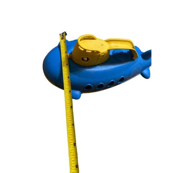 Green toy submarine bath water toy blue yellow - Picture 3 of 5
